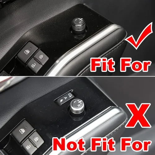 Vista 2 de ruihe 4 piezas de fibra de carbono de color de ventana de puerta de automóvil panel de control ajuste para Toyota Highlander 2020 2021 2022 2023