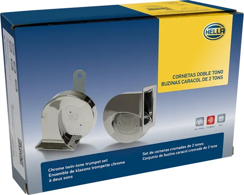 Vista 32 de HELLA 012010971 Kit de Bocina de Trompeta Negra de 12V (Ajuste Universal - Paquete Blíster)