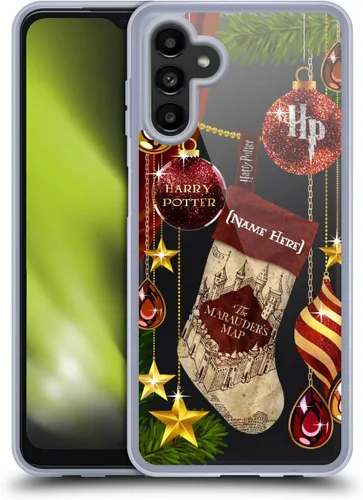 Vista 10 de Head Case Designs Funda de gel suave personalizable con licencia oficial de Harry Potter Gryffindor, adornos de Navidad, compatible con Samsung