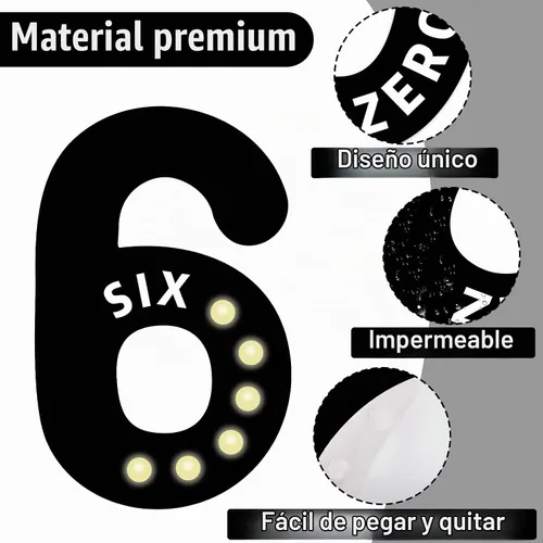Vista 3 de Qyeahkj Tablón de anuncios de números gigantes, pósteres educativos de matemáticas para niños pequeños, maestros imprescindibles para el aula Negro