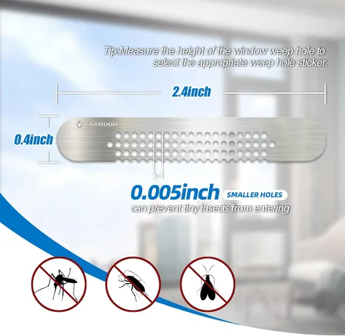 Vista 3 de 25 piezas de acero inoxidable 304 más duradero para ventana, agujero de llanto, parche de drenaje rápido PET autoadhesivo más pegajoso e impermeable