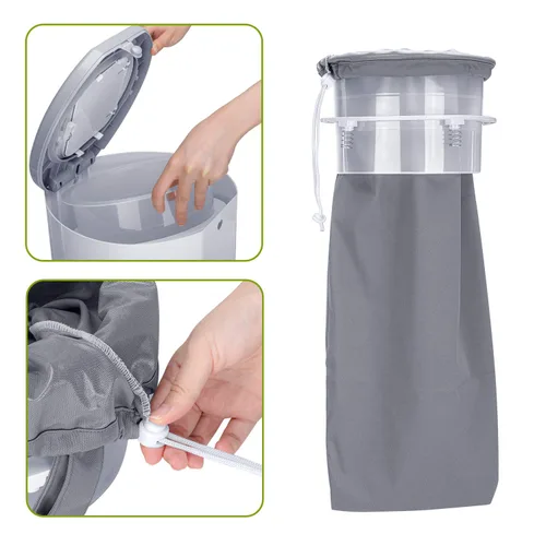 Vista 3 de Teamoy Paquete de 3 revestimientos para pañales de tela, gris+flechas
