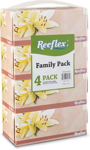 Vista 10 de Reeflex Pañuelos faciales, tejido facial suave de 2 capas, 3 cajas, 230 hojas por caja (690 hojas en total), cajas de pañuelos suaves y duraderas a