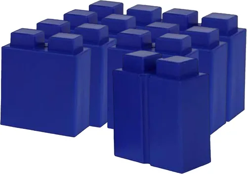 Vista 55 de EverBlock Paquete modular de plástico de tamaño natural de 3 x 3 pulgadas Bloques de construcción gigantes Fácil de conectar y reutilizar Uso