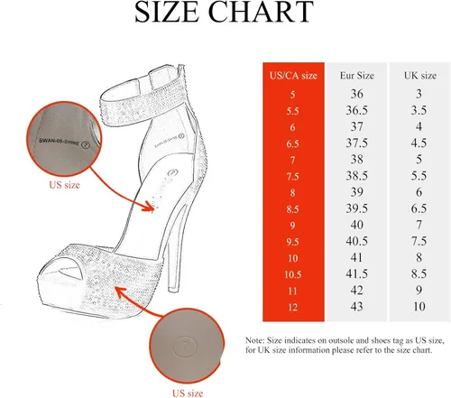 Vista 2 de DREAM PAIRS - Zapatos de tacón alto con plataforma para mujer, modelo Swan-05