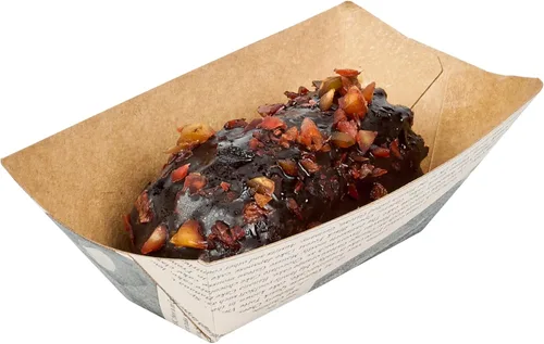 Vista 19 de Restaurantware Bio Tek 2 onzas Botes de comida desechables de 400 bandejas de papel para alimentos - Botes de papel a prueba de grasa con diseño