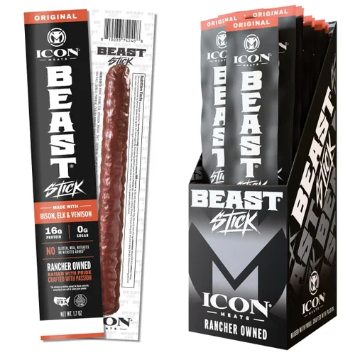 Vista 9 de ICON Meats BEAST Stick Sampler, palitos de carne con alto contenido