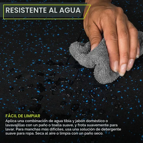 Vista 5 de ProsourceFit Tapete de Ejercicio de Rompecabezas con Superficie de Goma de ½ pulgada, 24 pies cuadrados (PIES²), 6 baldosas, baldosas entrelazadas