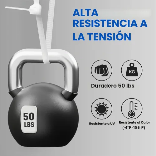 Vista 3 de Bridas para Cables, RAZCC 1200 piezas Bridas para Cables de 8 Pulgadas, Bridas de Alambre de Plástico Blanco Resistentes con Resistencia a