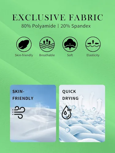 Vista 6 de RELLECIGA - Tanga de baño tipo bikini para mujer Verde aguacate