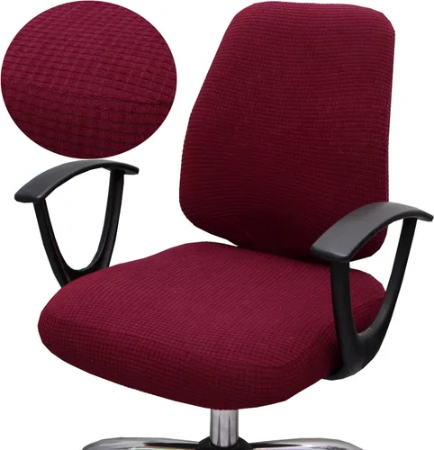Vista 28 de XNN Funda para silla de oficina de computadora, fundas universales elásticas para sillas giratorias (A)