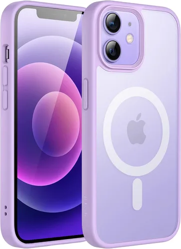 Vista 7 de JETech - Funda magnética mate para iPhone 12/12 Pro, color beige Compatible con MagSafe, parte trasera mate translúcida, protección delgada a