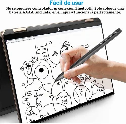 Vista 7 de Lápiz óptico HP para portátiles con pantalla táctil Pavilion, Envy, Spectre y X2 x360