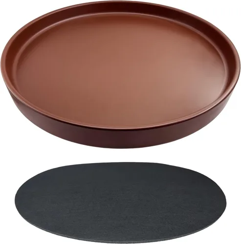 Vista 34 de Yukfona - 4 bandejas de cerámica para macetas, bandejas de 4 5 6 7 8 9 10 11 12 13 pulgadas para interior y exterior, resistente, duradera, base