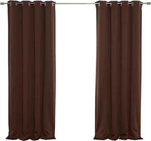 Vista 50 de Best Home Fashion Cortinas opacas con aislamiento térmico, ojales de acero inoxidable y níquel, color rosa bebé, 52 pulgadas de ancho x 63 pulgadas