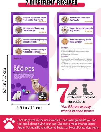 Vista 5 de Moldes de Silicona Caseros para Golosinas de Perros - Cortadores de Galletas para Golosinas de Perros - Recetas de Golosinas para Perros, Moldes