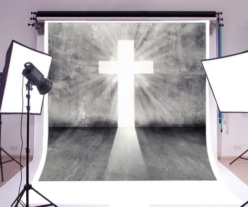 Vista 2 de Yeele Fondo de fotografía de crucifijo de 8 x 10 pies, cruz, fe, dios, cielo, jesús, foto, fondos, accesorios de estudio