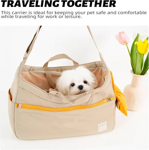 Vista 9 de ONECUTE Mochila para mascotas suave y cómoda y mochila de negocios con fuerte soporte - Ideal para negocios, viajes y salidas con perros pequeños