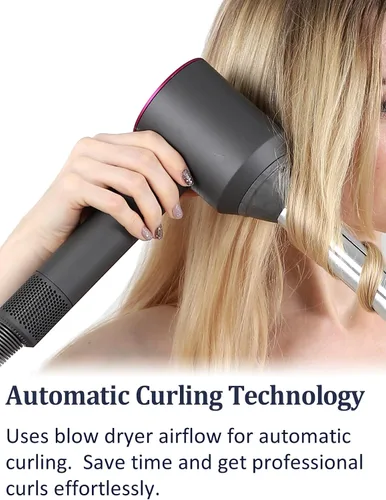 Vista 4 de Varitas rizadoras automáticas con 2 rizadores para secador de pelo supersónico Dyson Airwrap, herramienta de hierro para peinar cabello largo