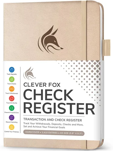 Vista 27 de Clever Fox Libro de registro de cheques – Registro de transacciones de lujo, libro de contabilidad contable, registro de cheques y libro de registro