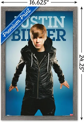 Vista 3 de Trends International Justin Bieber - Fly Wall Poster, 14.725" x 22.375", Barnwood Framed Version