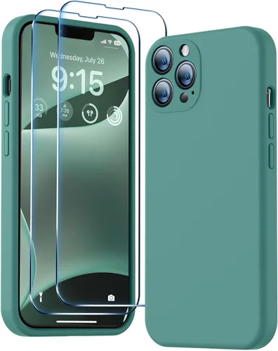 Vista 24 de BossKiss Funda compatible con iPhone 13 Pro, silicona de alta calidad mejorada [protección de cámara] [2 protectores de pantalla]