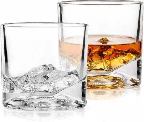 Vista 19 de LIITON Denali Mountain Old Fashioned - Vasos de whisky (2 unidades), regalo