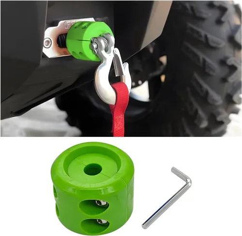 Vista 11 de Bittwee - Tapón de caucho para cabrestante de coche para ATV UTV camión, protector de gancho de cable para cuerda sintética, amortiguador de golpes