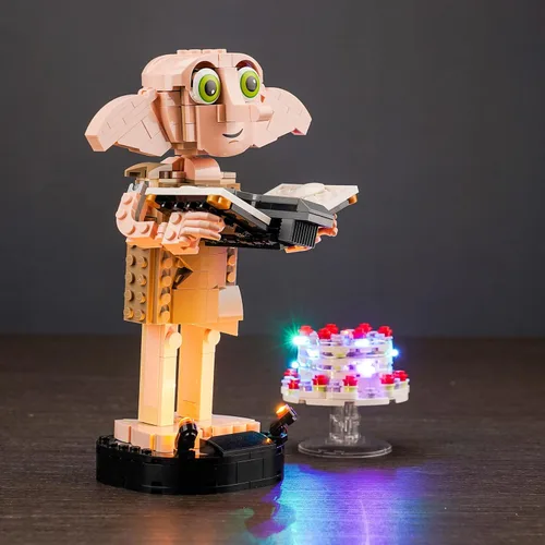 Vista 2 de BrickBling Luz LED compatible con Lego Dobby The House-Elf 76421, luces creativas compatibles con Lego 76421, no incluye