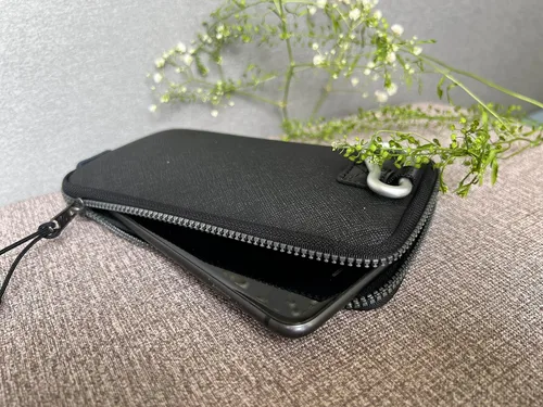 Vista 5 de OneJoy Bolsa de neopreno para teléfono, funda protectora ligera para teléfono celular con gran apertura de cremallera, bolsillo