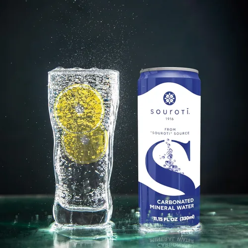 Vista 8 de SOUROTI Agua mineral carbonatada sin sabor con gas Bebida saludable rica en minerales y oligoelementos Paquete de 24, latas de 11.2 onzas