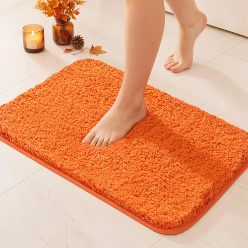 Vista 7 de MIULEE Alfombras de baño negras de microfibra suave y pequeña, 16 x 24