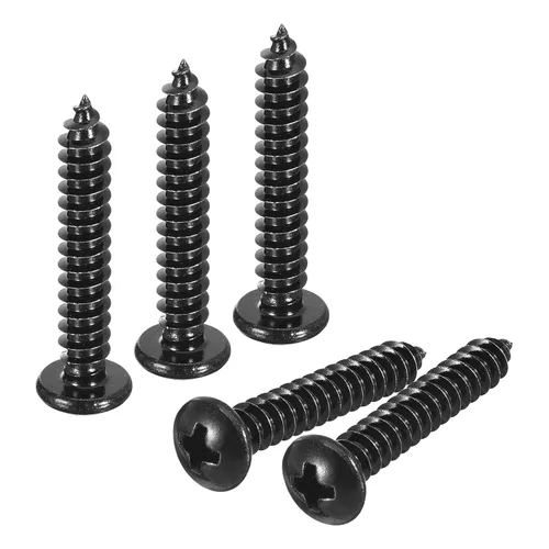 Vista 21 de uxcell 8mm x 3mm Tornillo Phillips de cabeza plana autorroscante, 100 piezas - Tornillo de cabeza redonda de acero inoxidable 304 con rosca completa