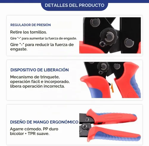 Vista 6 de HKS - Herramienta de compresión para terminales Delphi APTIV de AWG 28-18 (0.1-1mm²), Metri-Pack 150/280/630, APEX 2.8 y AMP Superseal 1.5 - SN-11BO