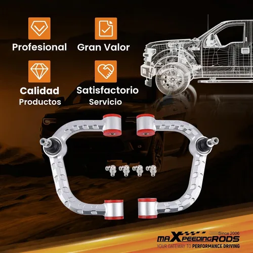 Vista 7 de maXpeedingrods Brazo de control de aluminio de elevación de 2-4 pulgadas para F-150 2004-2020, para Ford Expedition Navigator 2006-2022, brazos