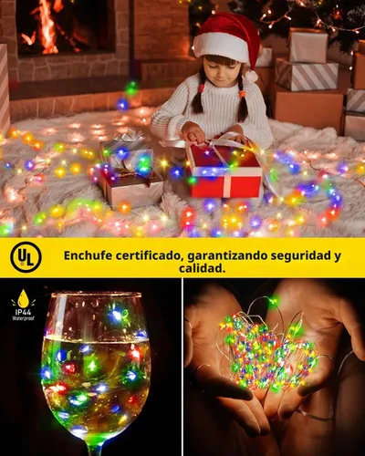 Vista 3 de KNONEW Guirnalda de luces de Navidad para exteriores de 400 pies, 1200 luces LED para exteriores, impermeable, 8 modos, tiempos de memoria