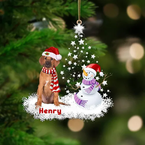 Vista 42 de Nazenti Adorno personalizado de árbol de bulldog americano con 1 soporte debajo de la estrella, adorno de perro personalizado para amantes