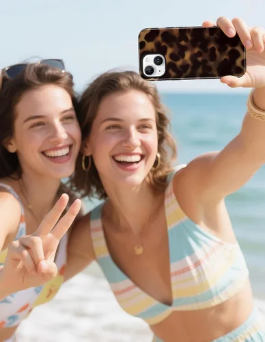 Vista 6 de Jusy Funda compatible con MagSafe con estampado de caparazón de tortuga marrón para iPhone 7/8/SE, cubierta protectora de TPU suave magnética