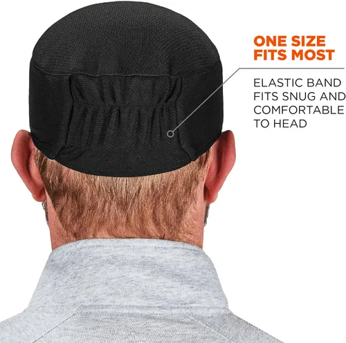 Vista 3 de Ergodyne Gorro para mujer, talla única, Negro