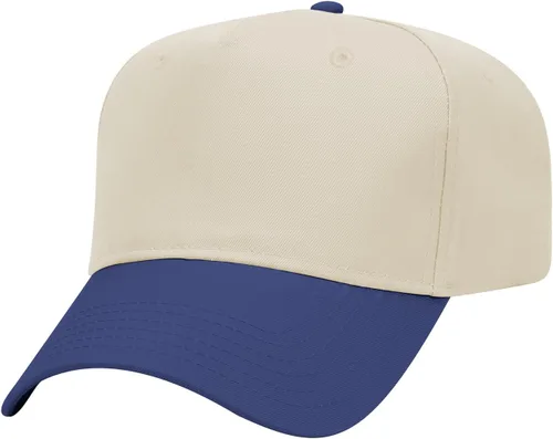 Vista 13 de OTTO Gorra de béisbol de perfil medio con 5 paneles OTTO 31-069 Negro y natural.