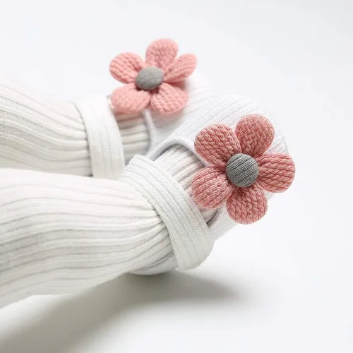 Vista 2 de Zapatos planos Mary Jane para bebés y niñas, con lazo, floral, princesa, vestido de boda, zapatos suaves para recién nacidos, cuna para primeros
