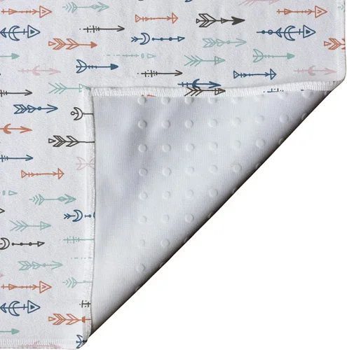 Vista 4 de Ambesonne Arrow - Toalla para esterilla de yoga, adornos bohemios e inspirados, coloridos motivos culturales dibujados a mano, antideslizante
