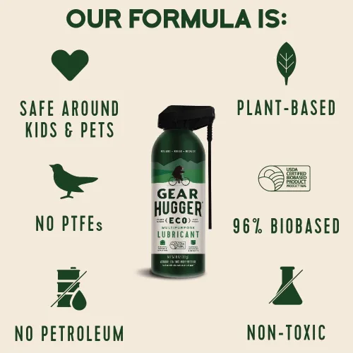 Vista 2 de Gear Hugger Lubricante, Desengrasante y Removedor de Óxido - Ecológico (11 oz, Paquete de 3), Lubricante en Aerosol para Puerta de Garaje, Limpiador