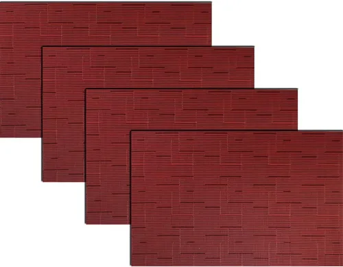 Vista 76 de PIGCHCY Camino de mesa de 72 pulgadas, centro de mesa, juego de manteles individuales de vinilo tejido resistente al calor lavables (champán)