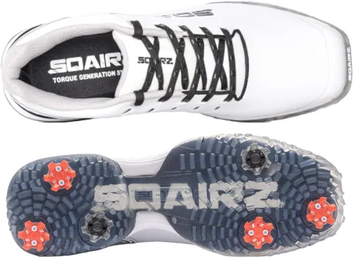 Vista 7 de SQAIRZ Zapatos de golf deportivos para hombre, nuevos zapatos de golf, diseñados para el equilibrio y el rendimiento, picos reemplazables