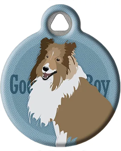 Vista 22 de Good Boy Airedale - Etiqueta de identificación personalizada para mascotas para perros y gatos, tamaño grande Airedale Good Boy