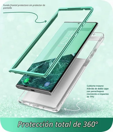 Vista 2 de i-Blason Funda con purpurina para Samsung Galaxy Note 20 Ultra (6.9 pulgadas) 5G, funda protectora brillante [Cosmo] sin protector de pantalla