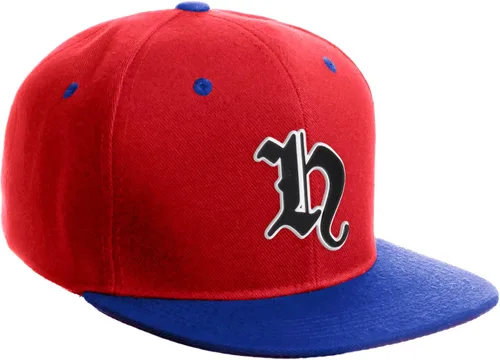 Vista 508 de Daxton Gorra clásica con visera de billete plano con letras del alfabeto inglés antiguo de la A a la Z