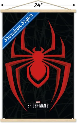 Vista 3 de Trends International Marvel's Spider-Man 2 - Póster de pared con marco magnético Miles Morales