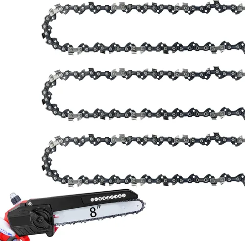 Vista 9 de 5 cadenas de motosierra de 6 pulgadas, cadenas de repuesto para mini motosierra eléctrica portátil inalámbrica de 6 pulgadas, cadenas para mini
